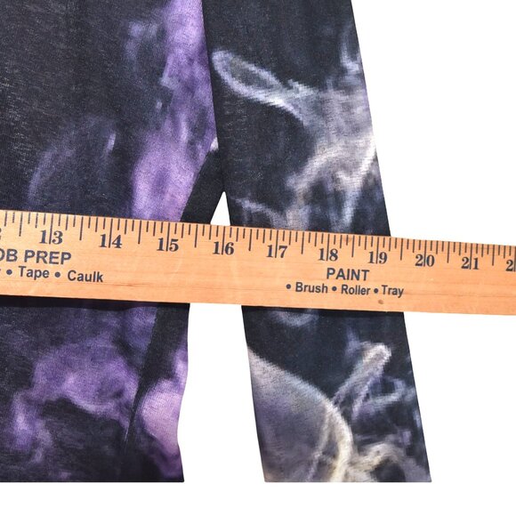 LAMARQUE Women’s Alzina | Printed Long Sleeve Shirt Small Y2k Cyber Wide Cuff - Picture 10 of 11